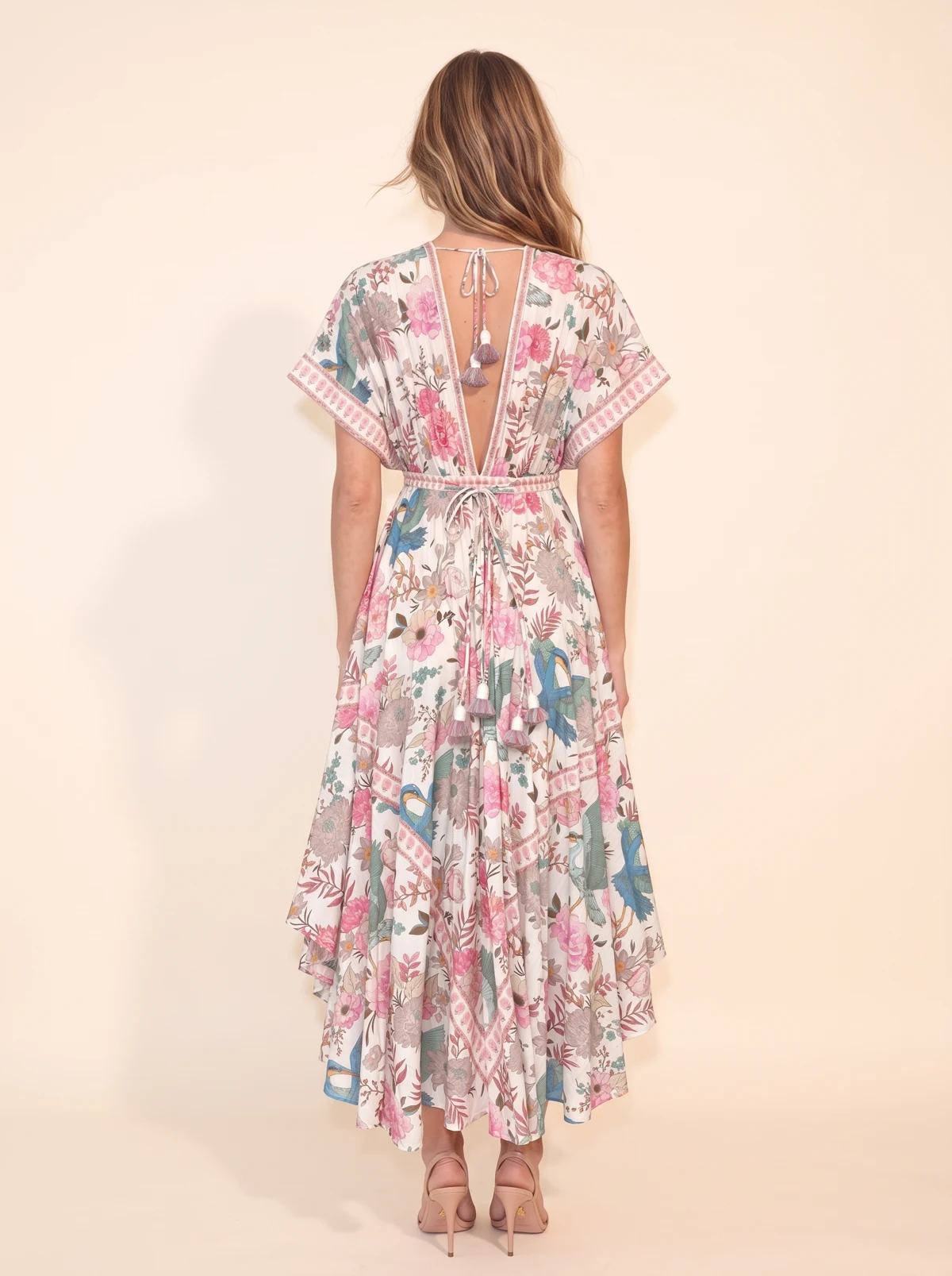 Floral maxi dress — Back view